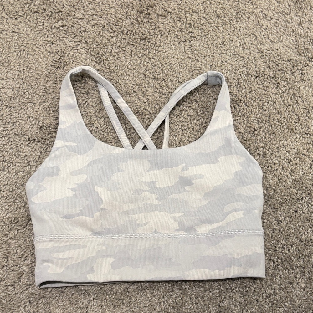 Lululemon Athletica Gray Camouflage Sports Bra